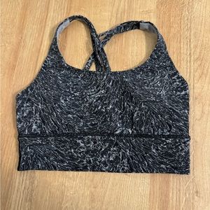 Lululemon Energy Longline Bra Black/Grey Size 4